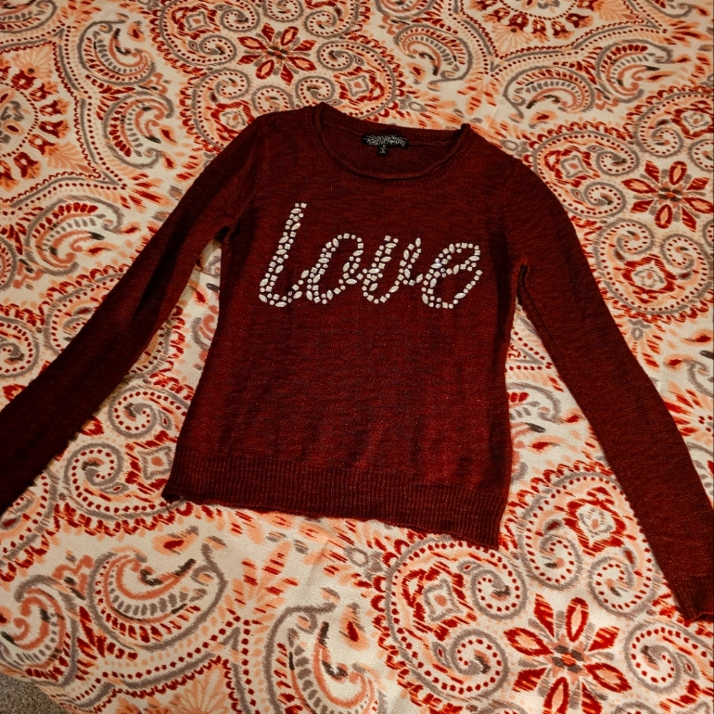 Burgundy Almost Famous sweater size medium